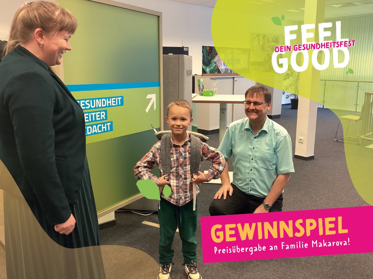 Preisübergabe des FEEL GOOD Gesundheitsfest Gewinnspiels